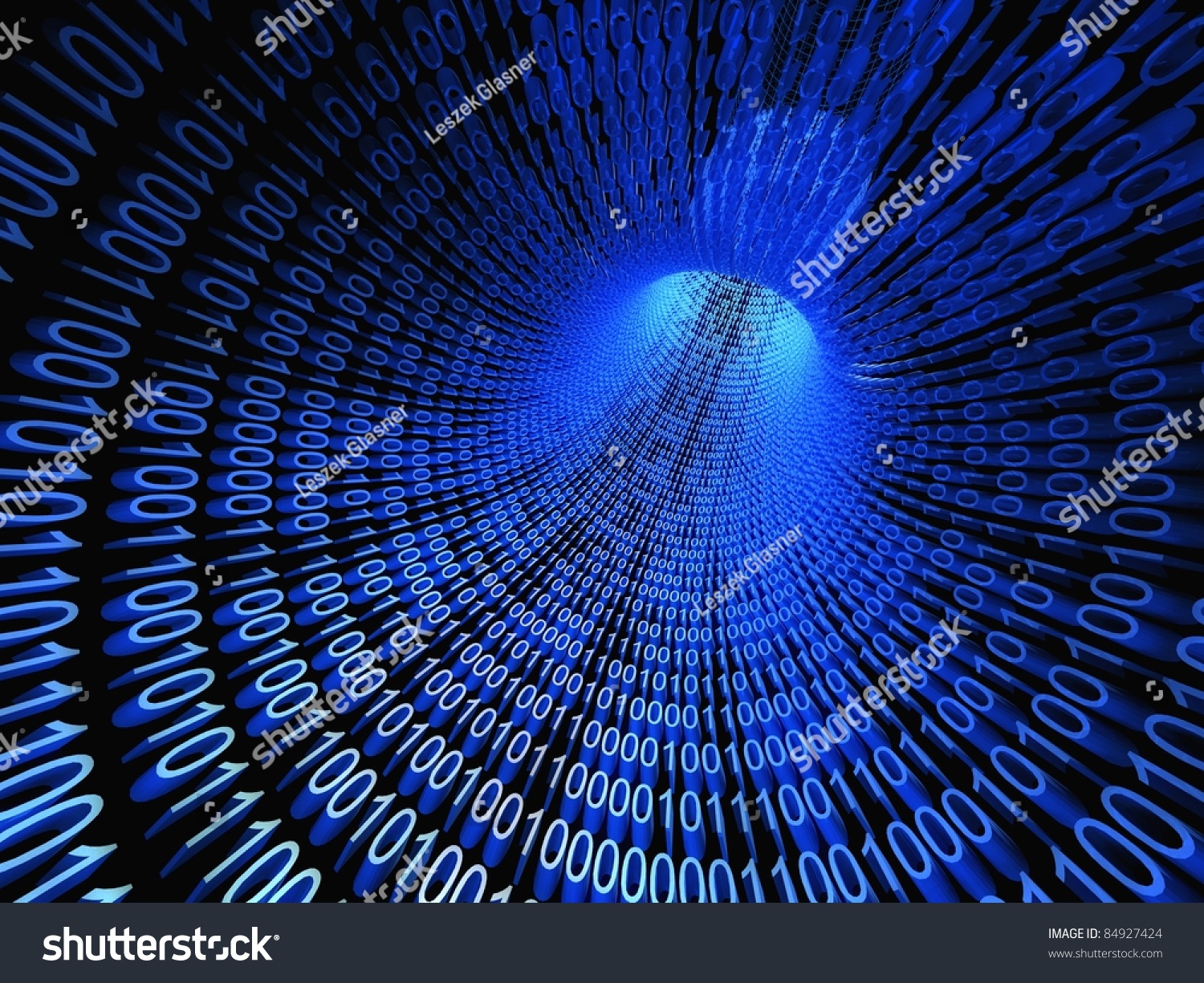 3d Binary Stream Flow Information Stock Illustration 84927424 