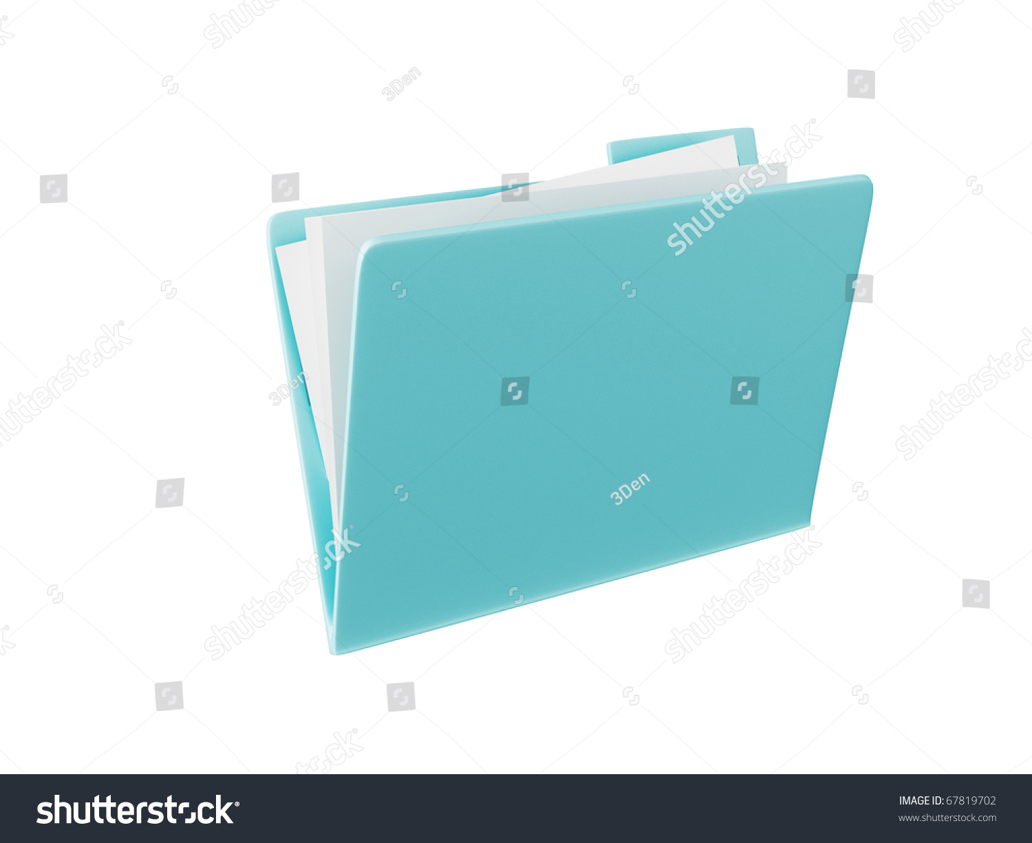 3d Blue Folder Icon Isolated In White Background Stock Photo 67819702 ...