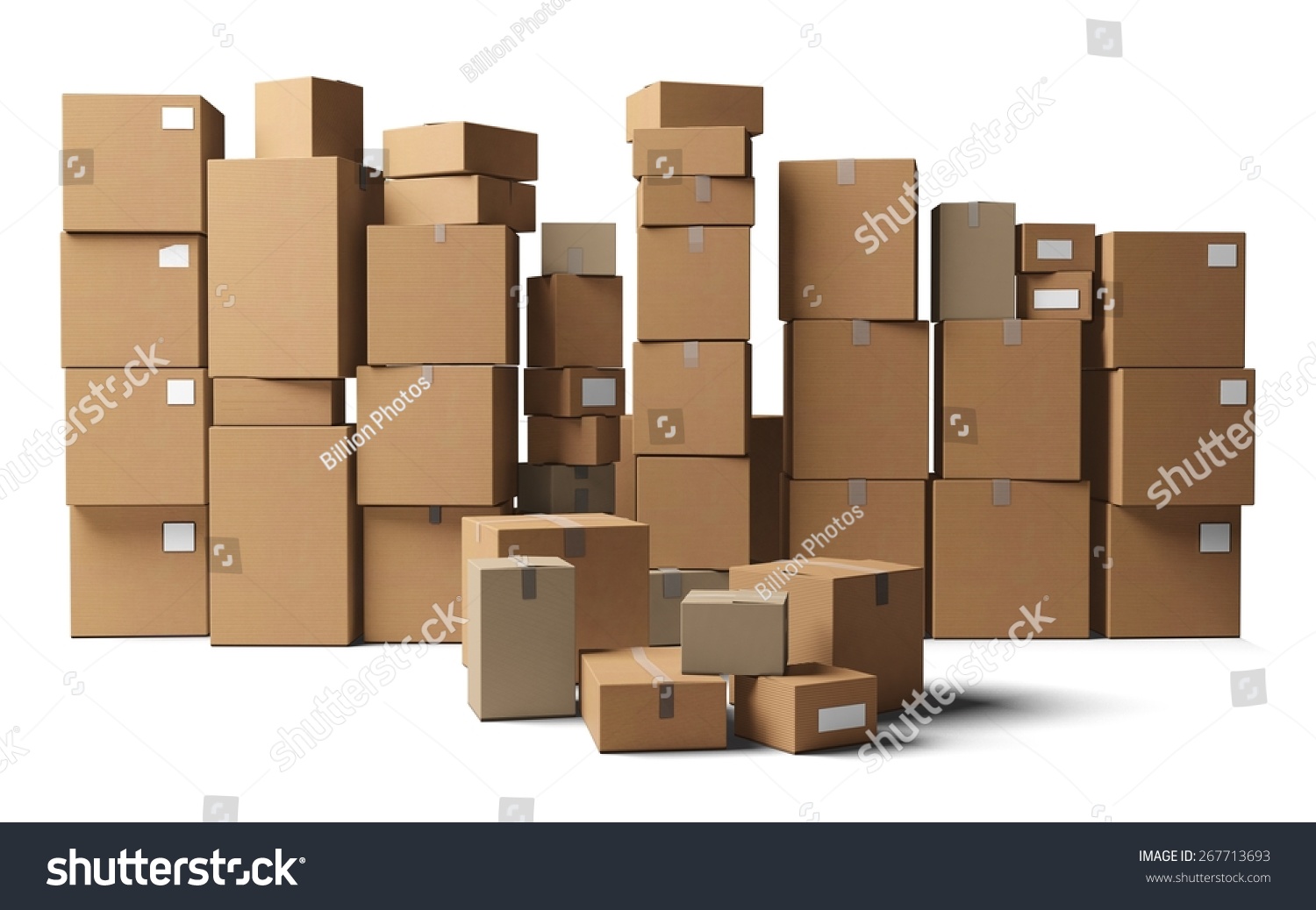 3D Box Moving Office Stack 3D Box Moving Office Stack