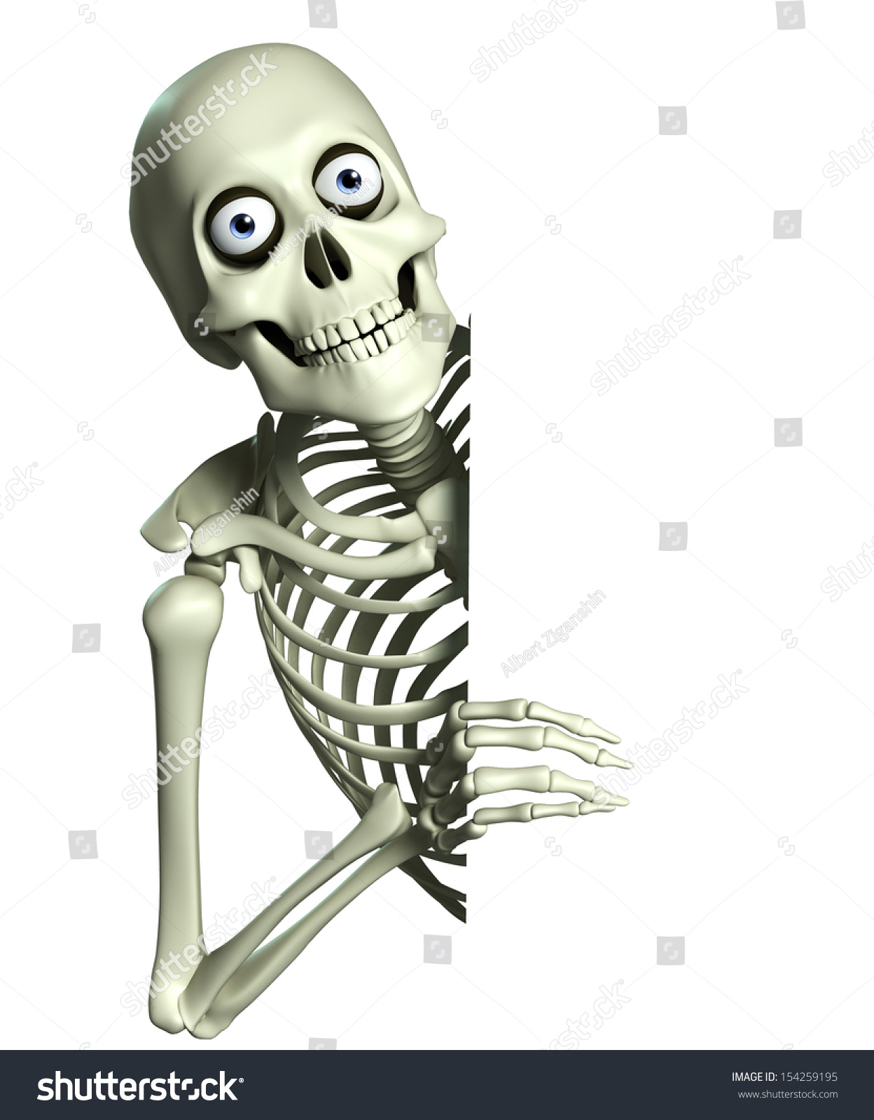 3d Cartoon Skeleton Stockfoto 154259195 : Shutterstock