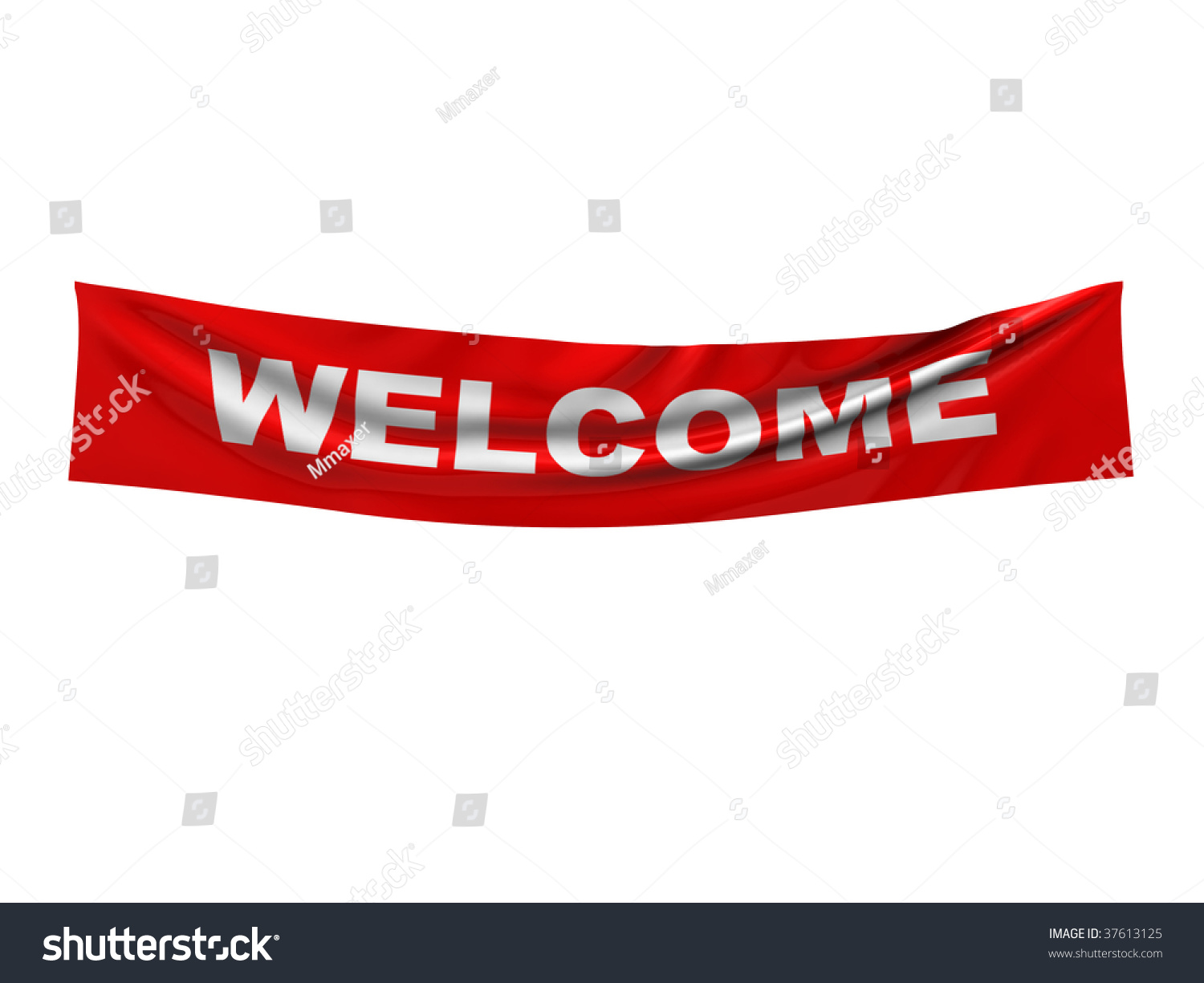 3d Illustration Welcome Banner Isolated Over Stock Illustration