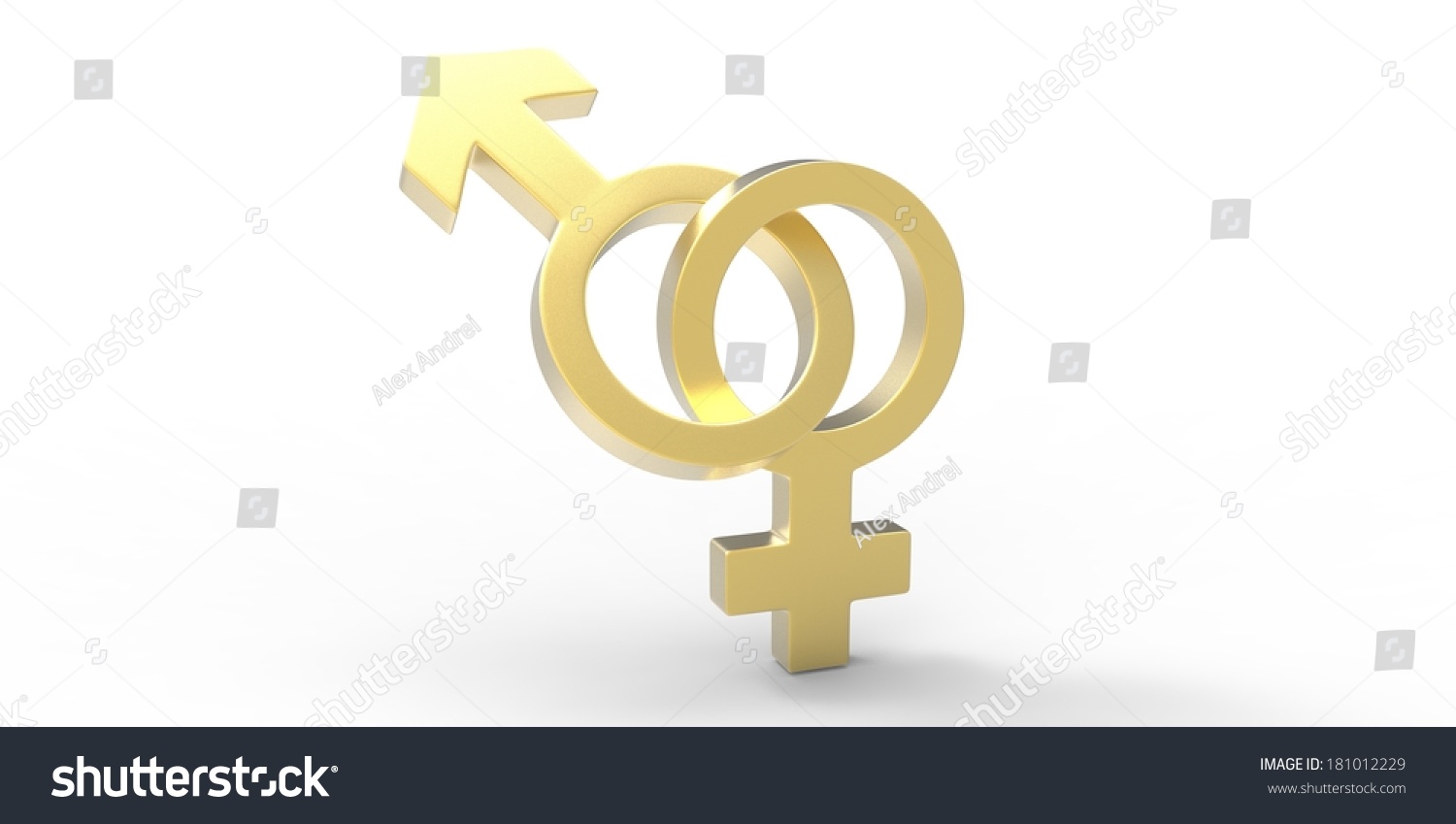 3 D Male Female Sex Symbol 스톡 일러스트 181012229 Shutterstock