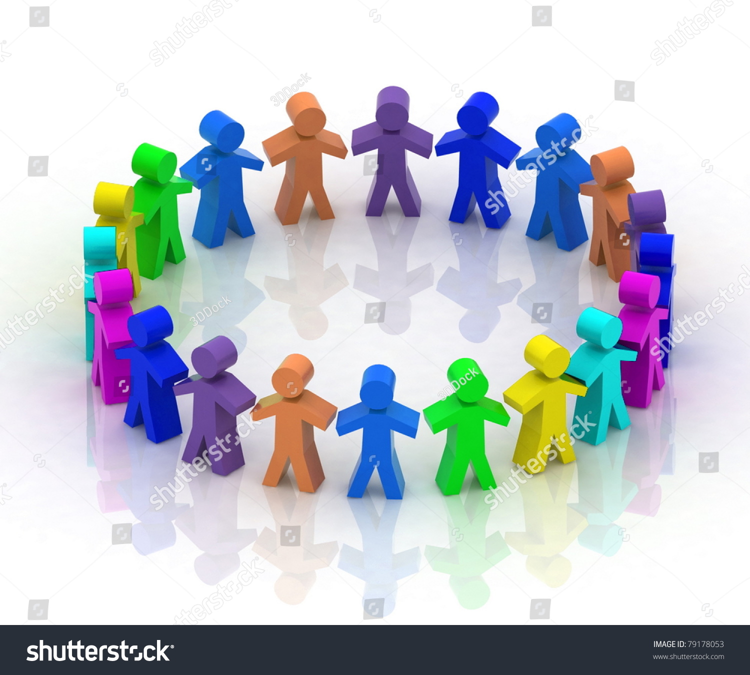 3d People In Circle Stock Photo 79178053 : Shutterstock