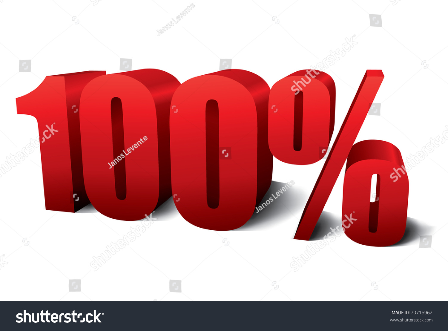 3d 100 Percent Sign Stock Photo 70715962 Shutterstock