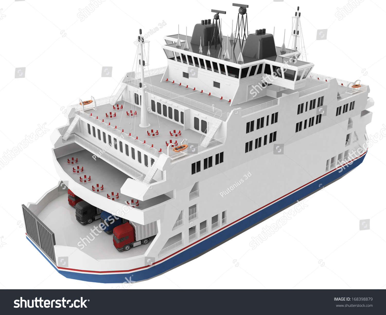 3d Rendering Of A Ferry Boat Stock Photo 168398879 : Shutterstock