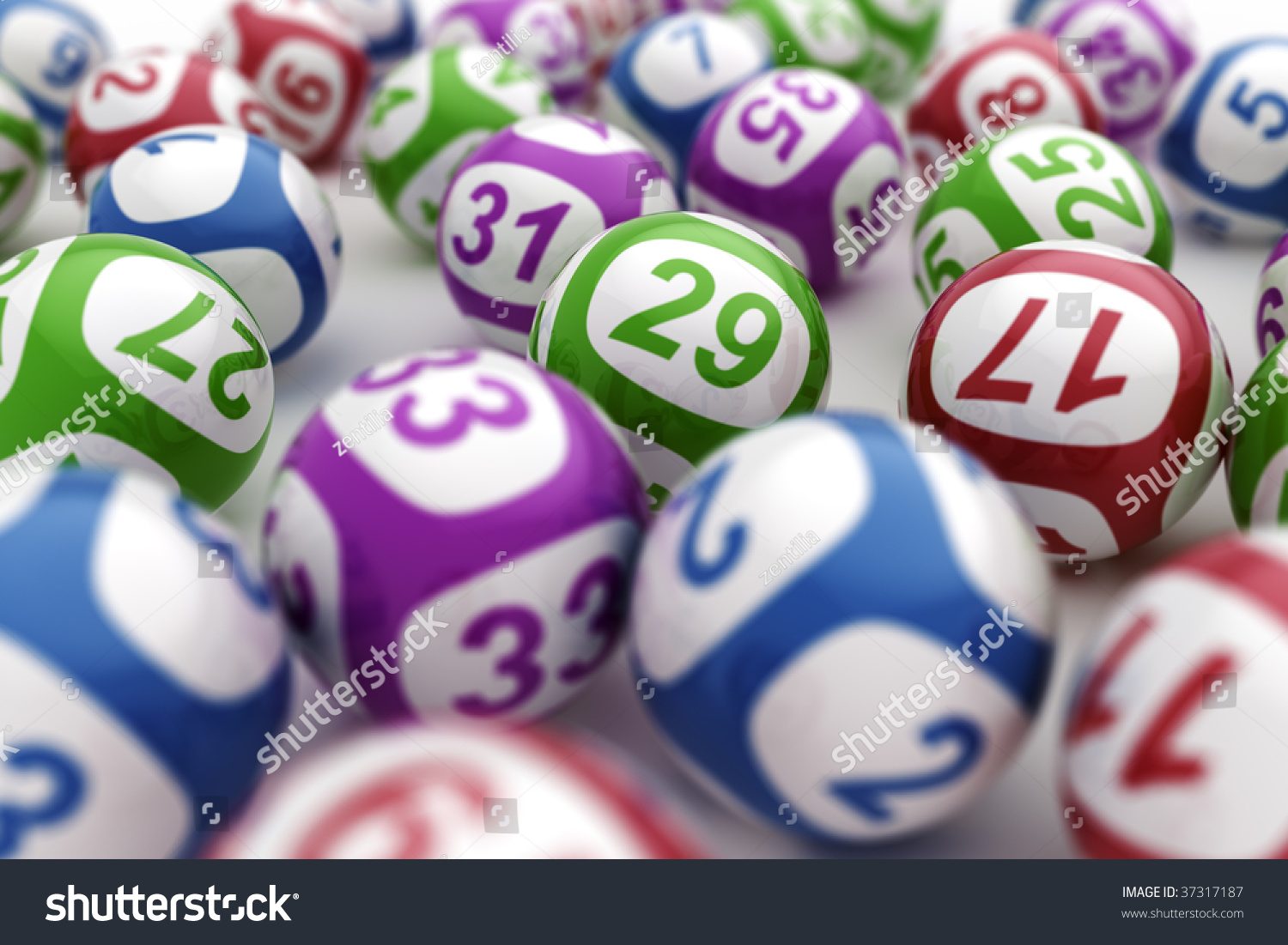 3d Rendering Of Lottery Balls Stock Photo 37317187 : Shutterstock