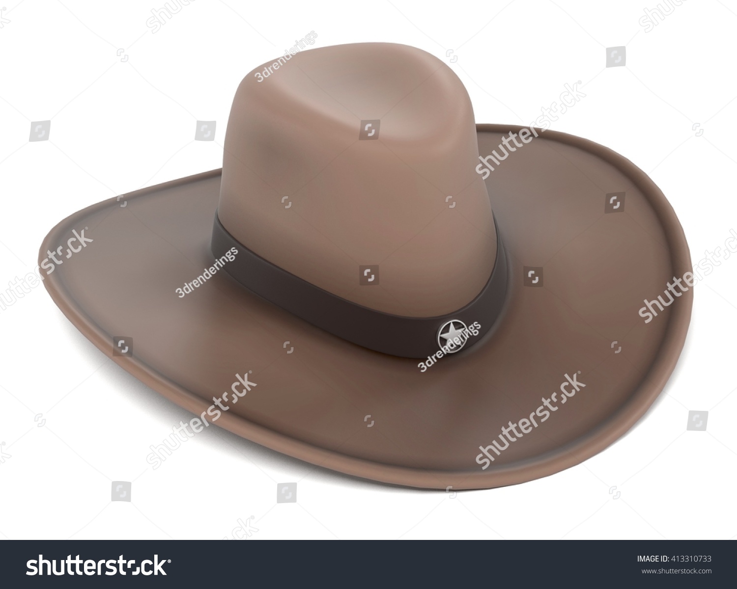 3d Renderings Of Cowboy Hat Stock Photo 413310733 Shutterstock