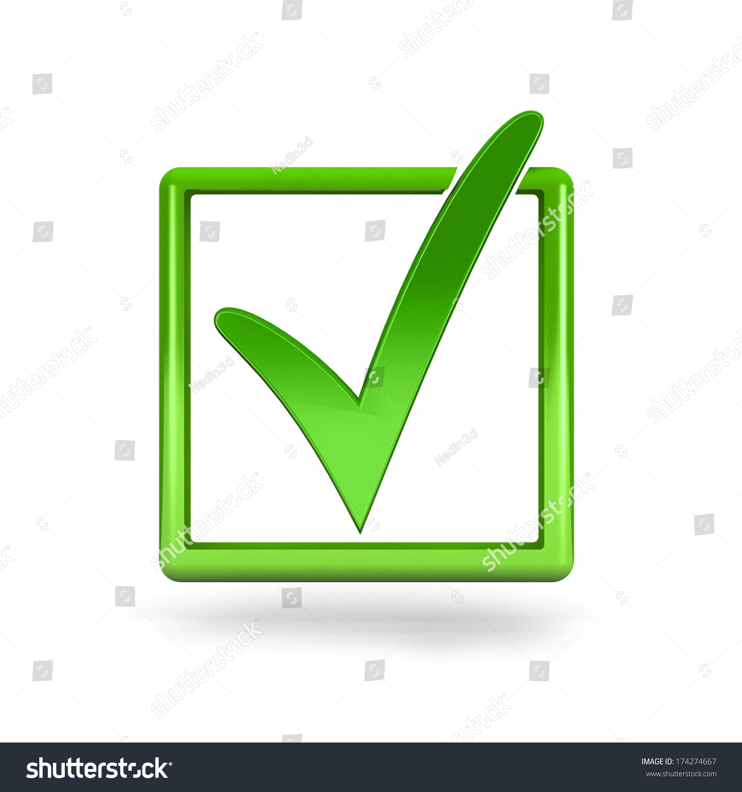 D Tick Sign Stock Photo Shutterstock