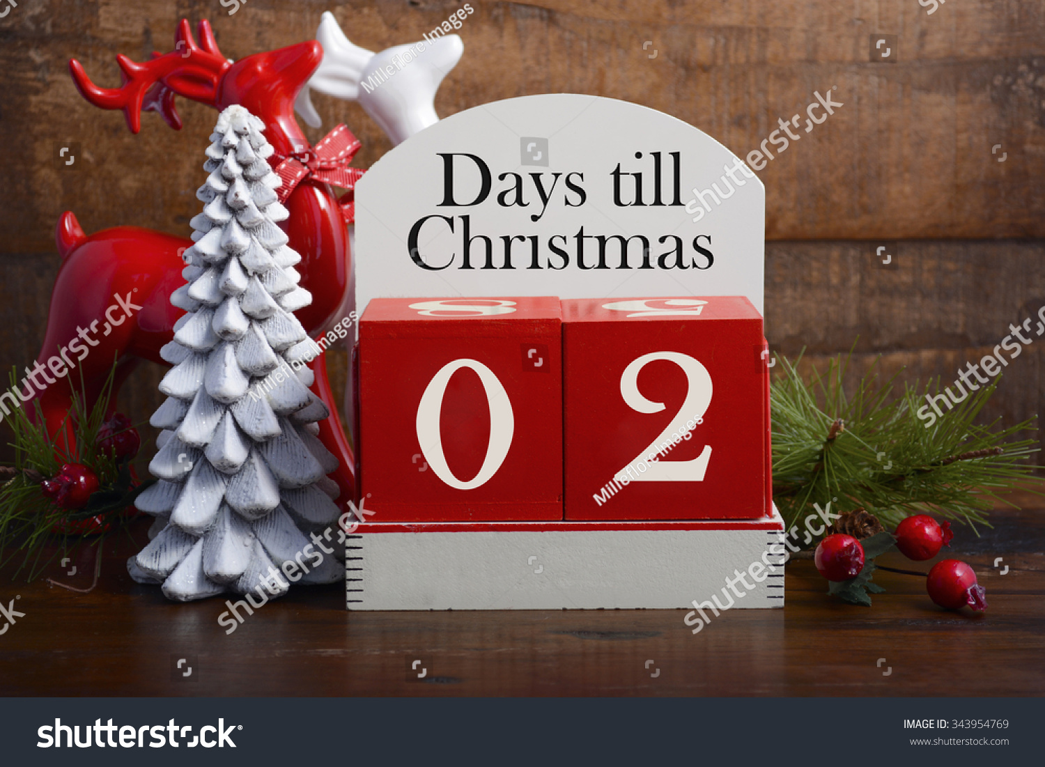 2 days till christmas vintage style wood calendar with red 2 days till christmas vintage style wood calendar with red
