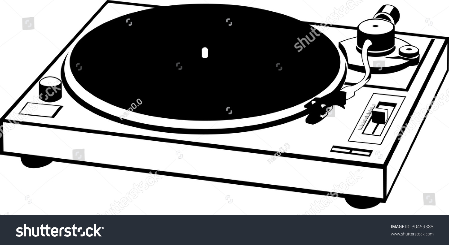 Drawn Of A Record Player Stock Photo 30459388 : Shutterstock