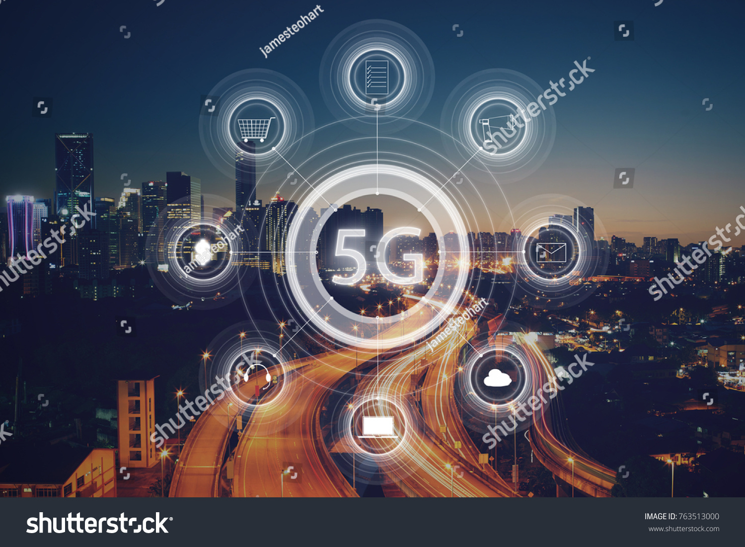 G Network Wireless Systems Internet Things Stock Photo Edit Now