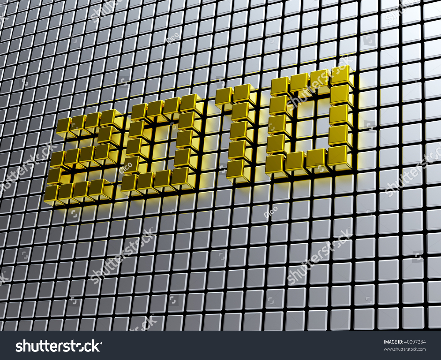 2010 made from golden and silver metal bars 2010 made from golden and silver metal bars