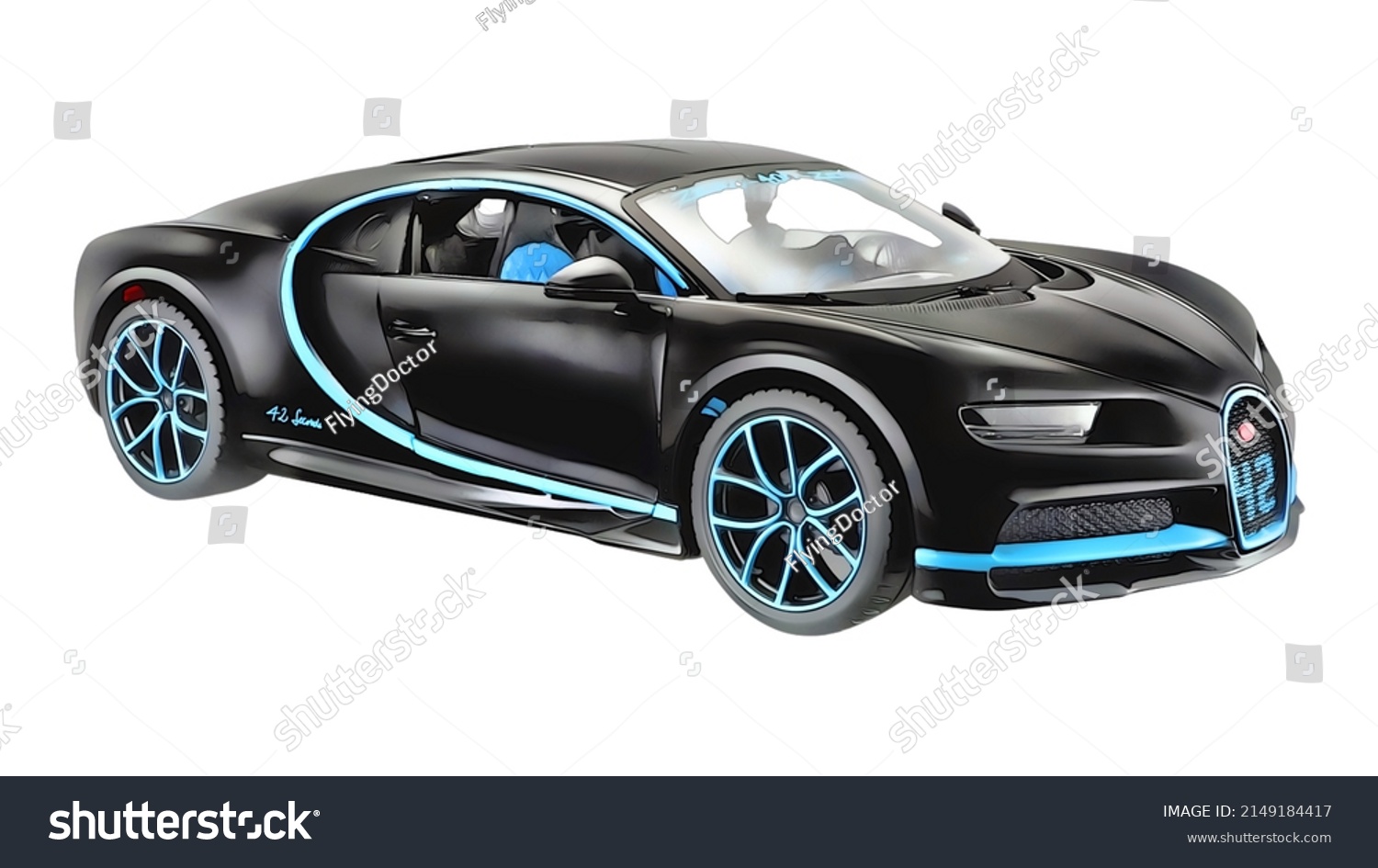 01022022 Molsheim France Illustration Bugatti Chiron Stock Illustration