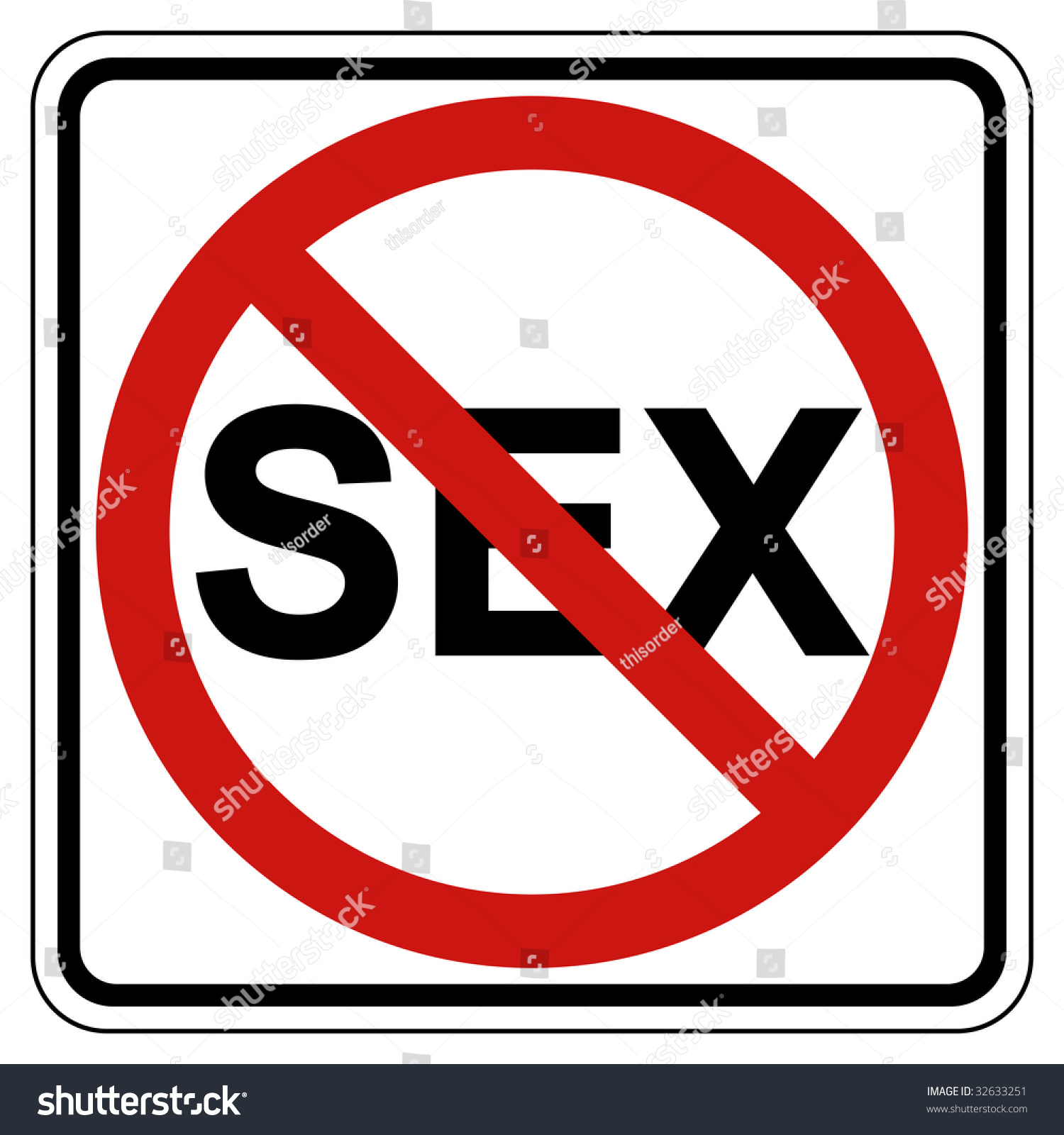 No Sex Road Sign Ideal Represent Stock Illustration 32633251 Shutterstock 