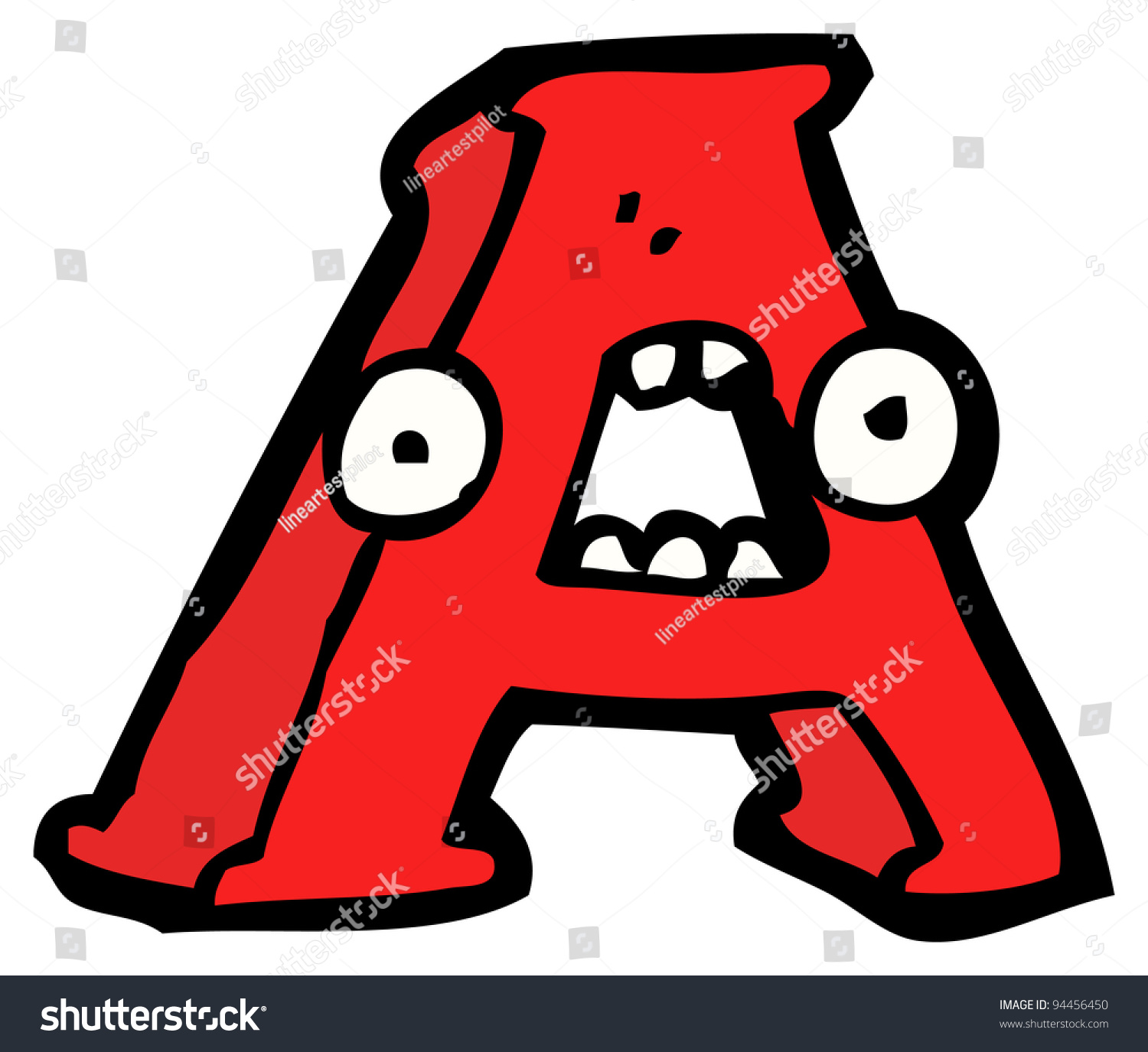 Raster Version Cartoon Letter A Stock Photo Shutterstock