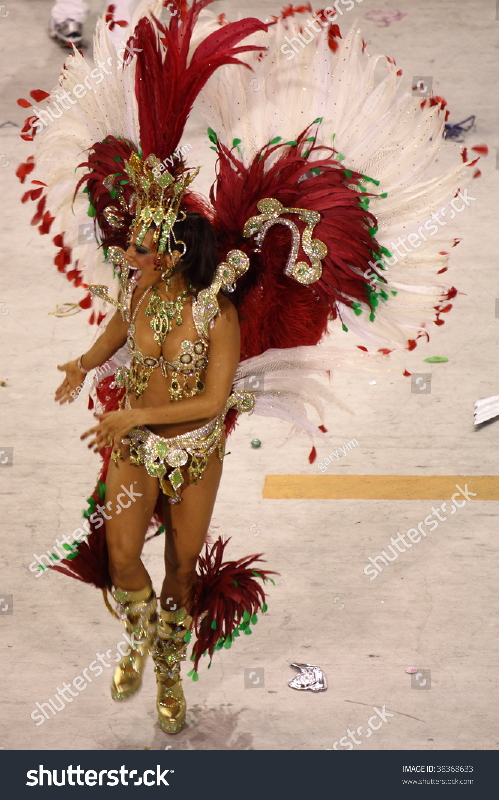 Rio De Janeiro - February 22: A Sexy Samba Dancer For The 