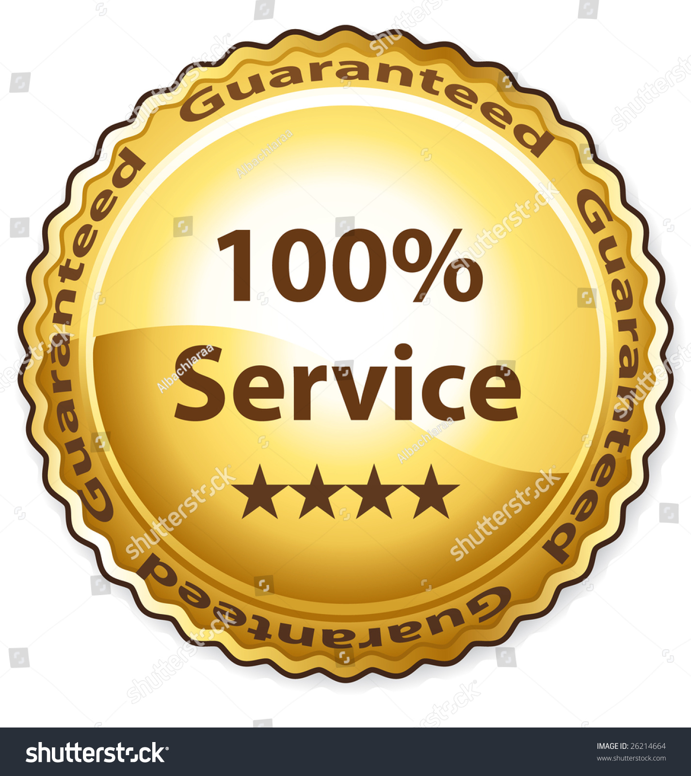 100 Service Guarantee Label Stock Photo 26214664 Shutterstock