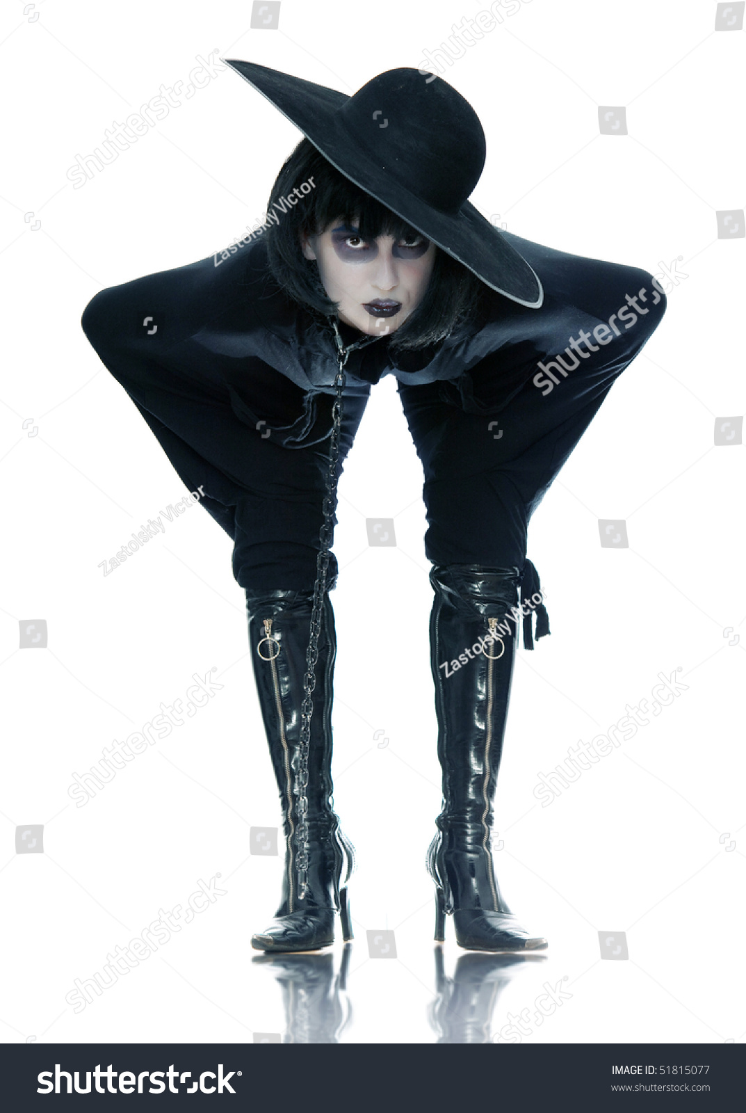 Strange Woman Silhouette Goth Style Photo Stock Photo Shutterstock