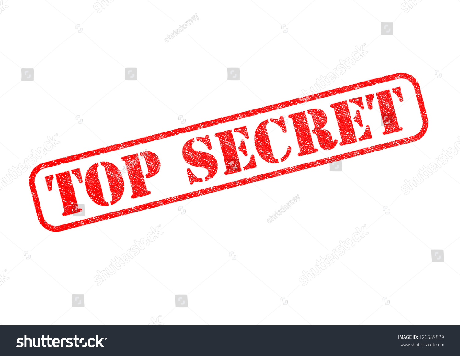 ‘Top Secret’ Red Stamp Over A White Background. Stock Photo 126589829