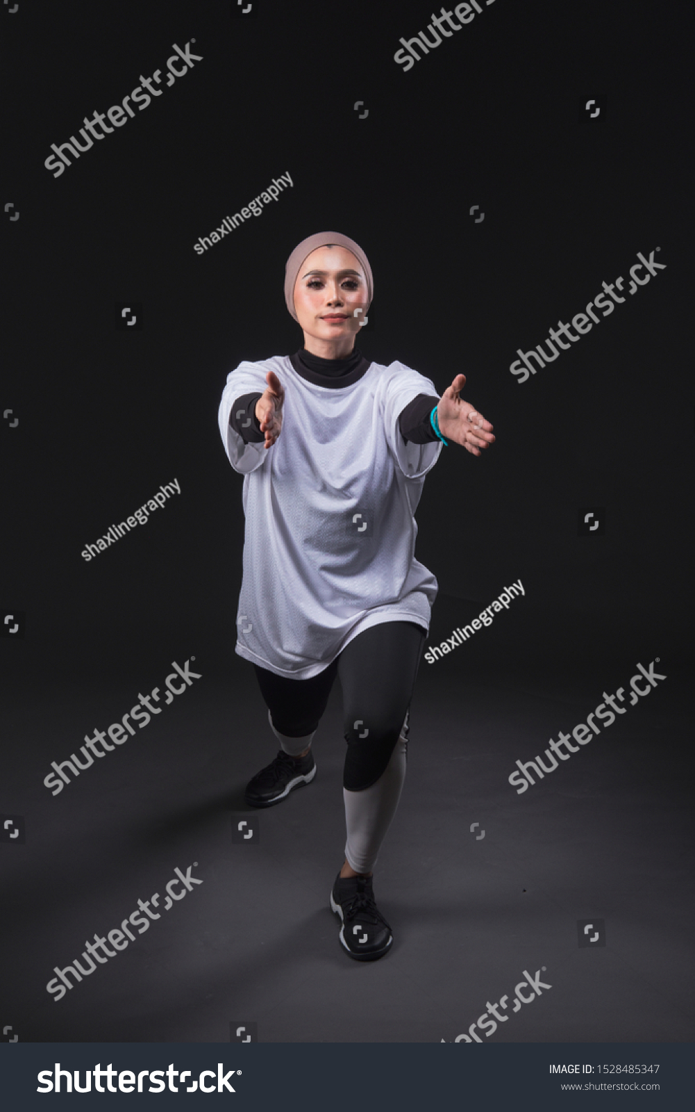 Beautiful Hijab Muslim Girl Wearing Sport Stock Photo Edit Now