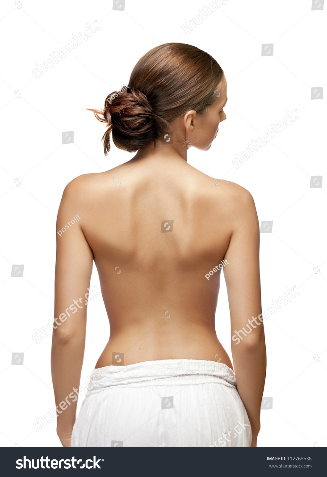 Beautiful Woman Back View Isolated On Stock Photo Shutterstock