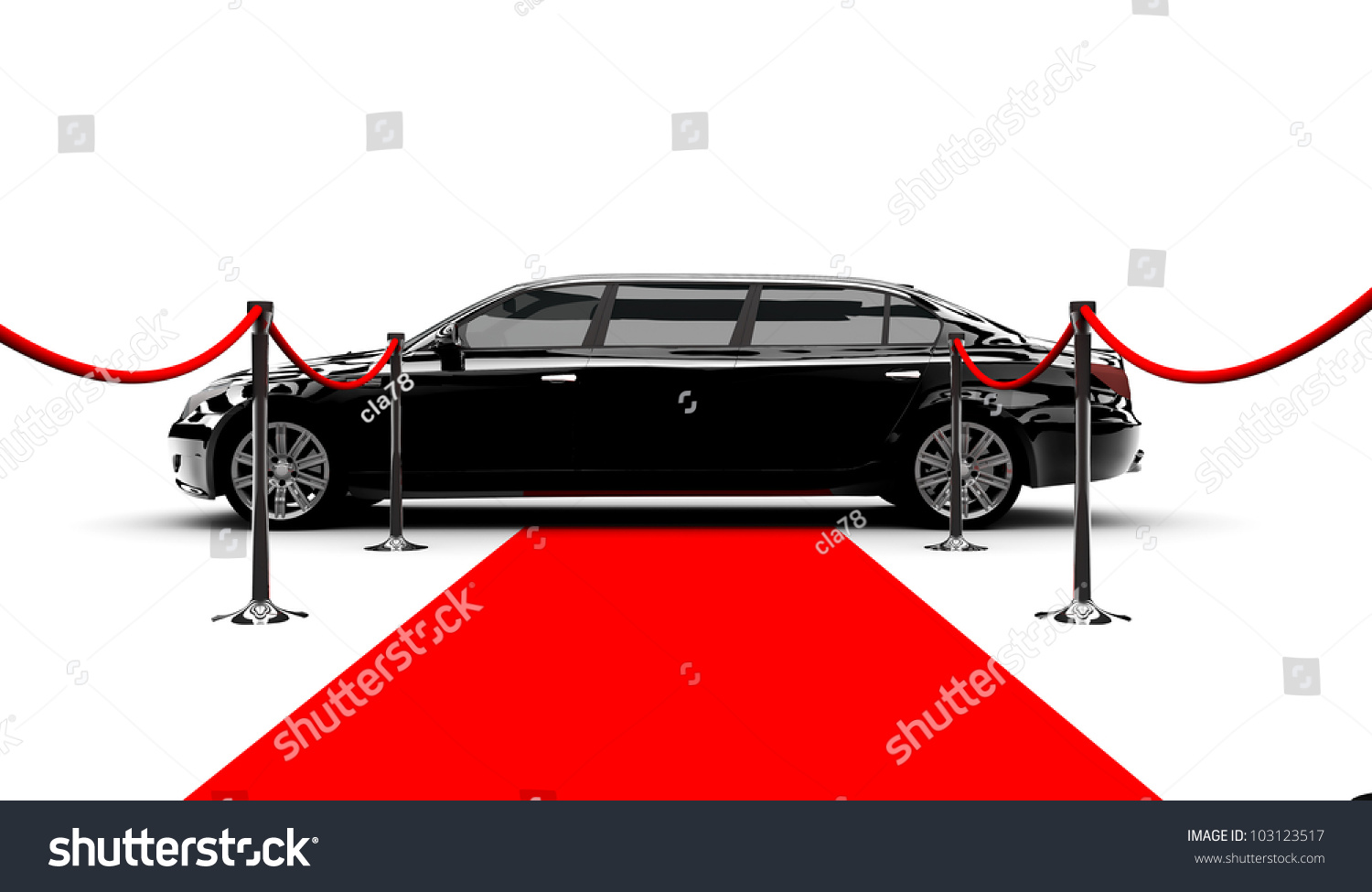 A Black Elegant Car With A Red Carpet Stock Photo 103123517 Shutterstock