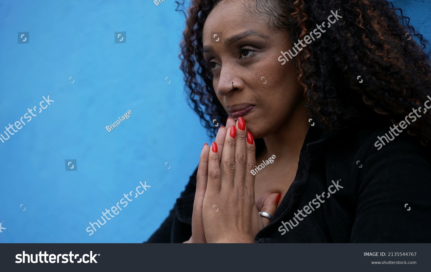 Black Woman Praying God Having Hope Stock Photo Shutterstock