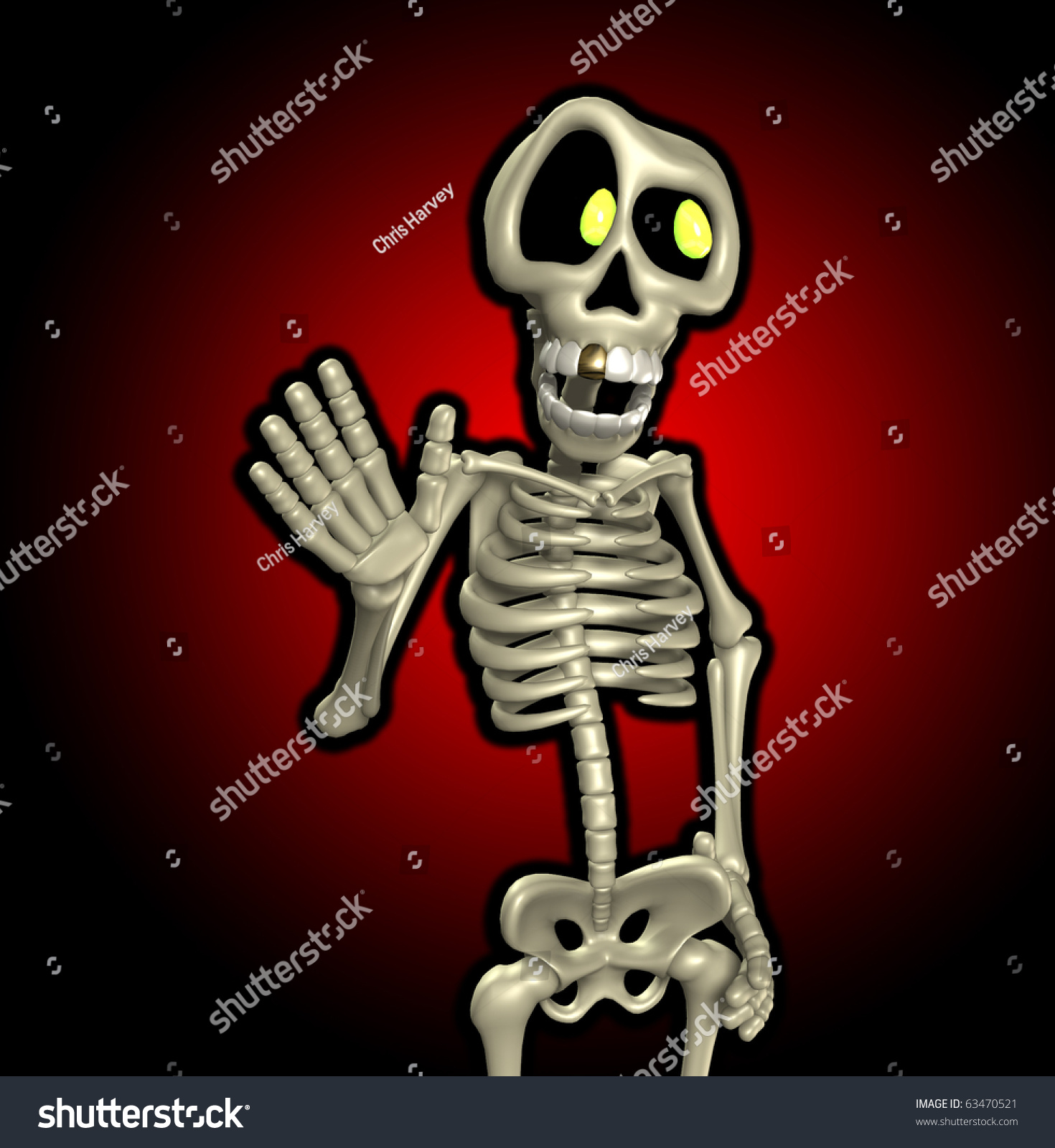 A Cartoon Skeleton Stock Photo 63470521 : Shutterstock