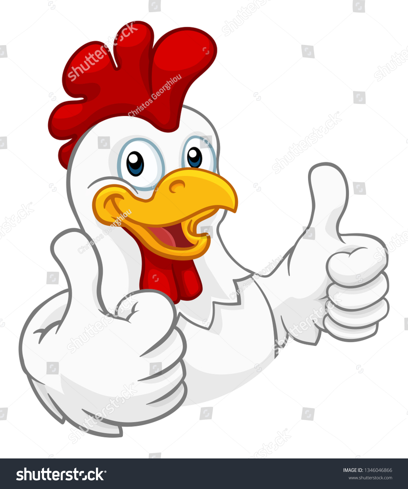 Chicken Cartoon Rooster Cockerel Character Mascot Ilustraci N De Stock