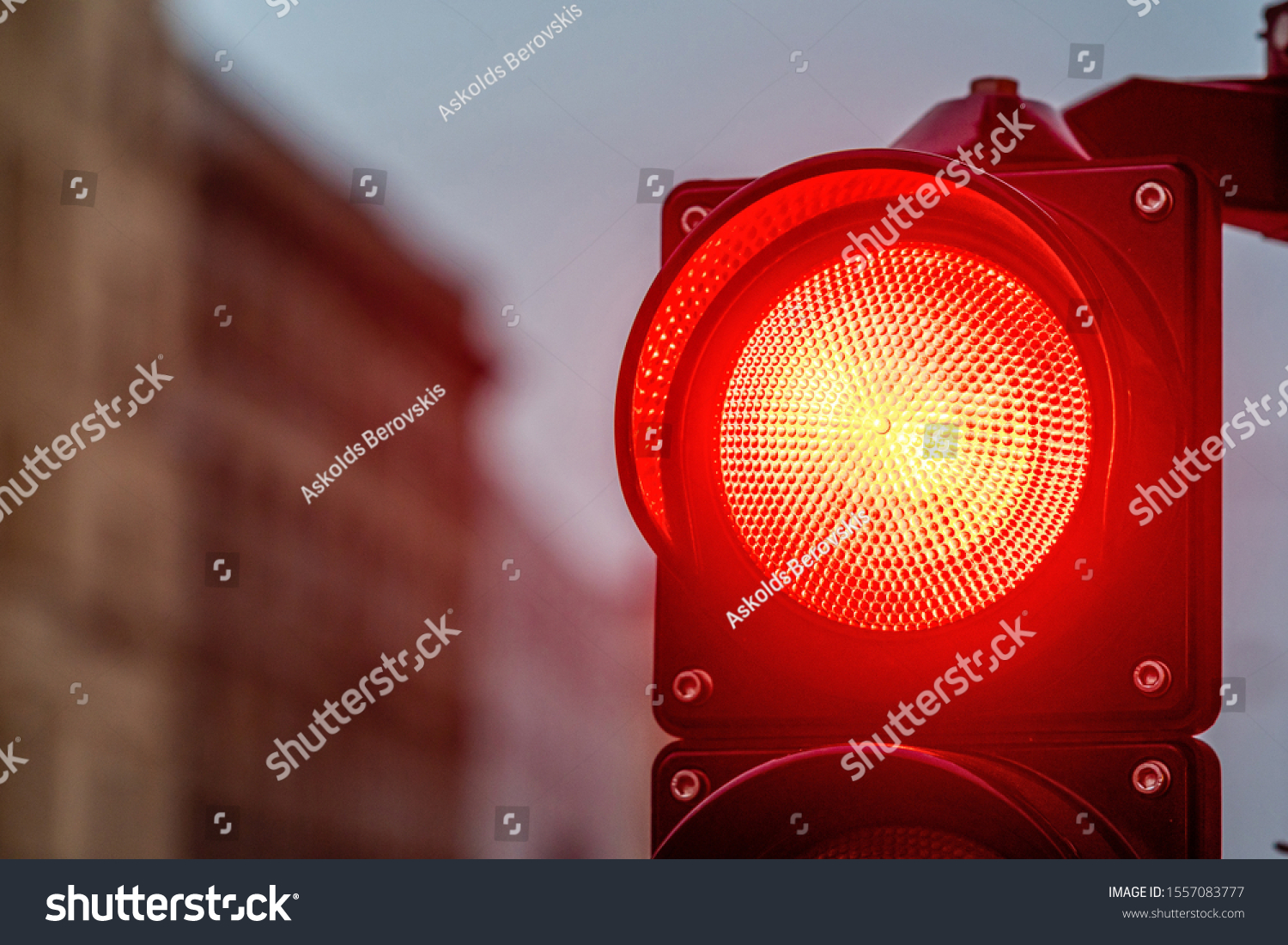 City Crossing Semaphore Red Light Semaphore Stock Photo 1557083777