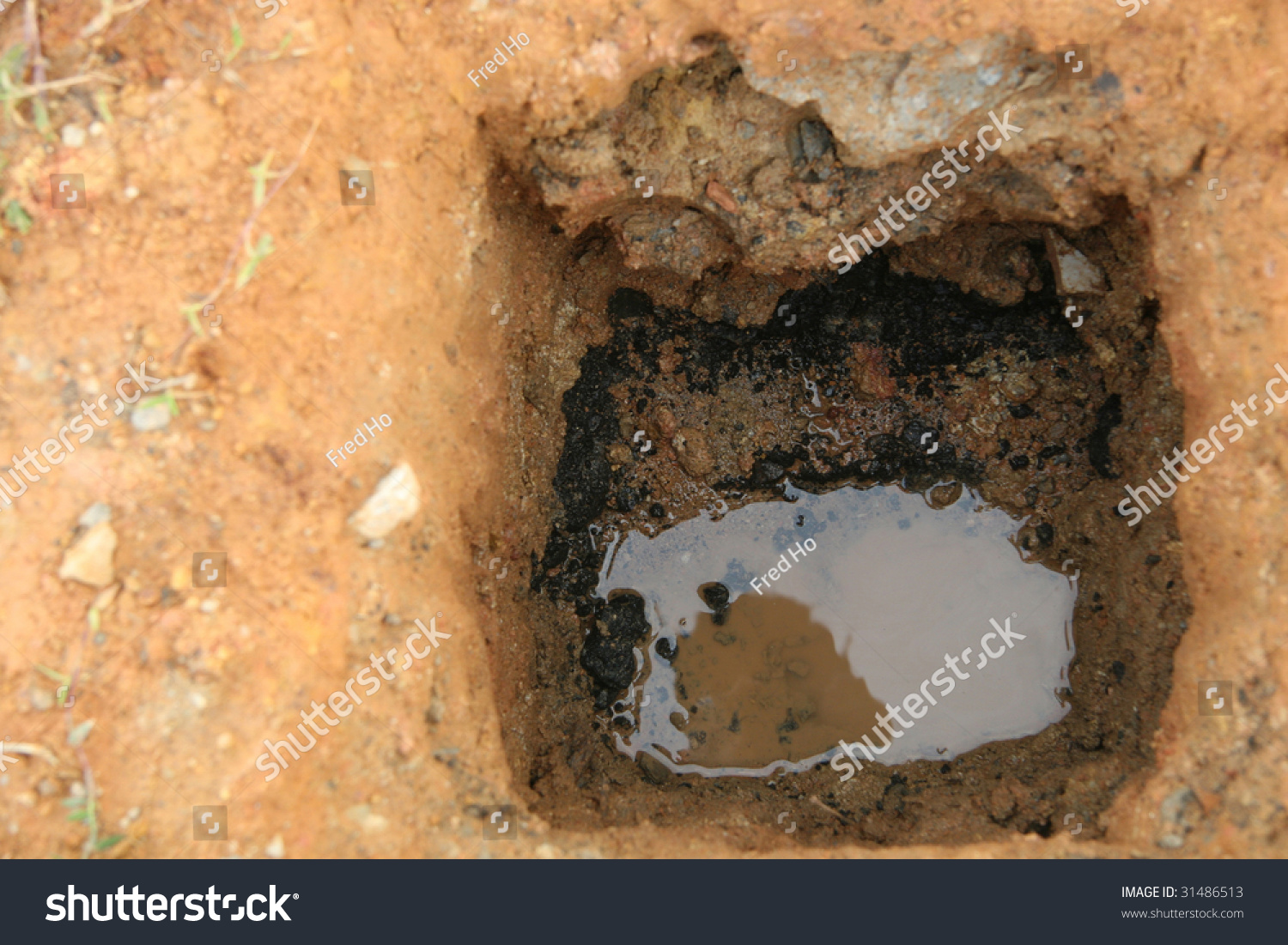 A Close Up Shot Of A Ground Hole At The Road Side Stock P