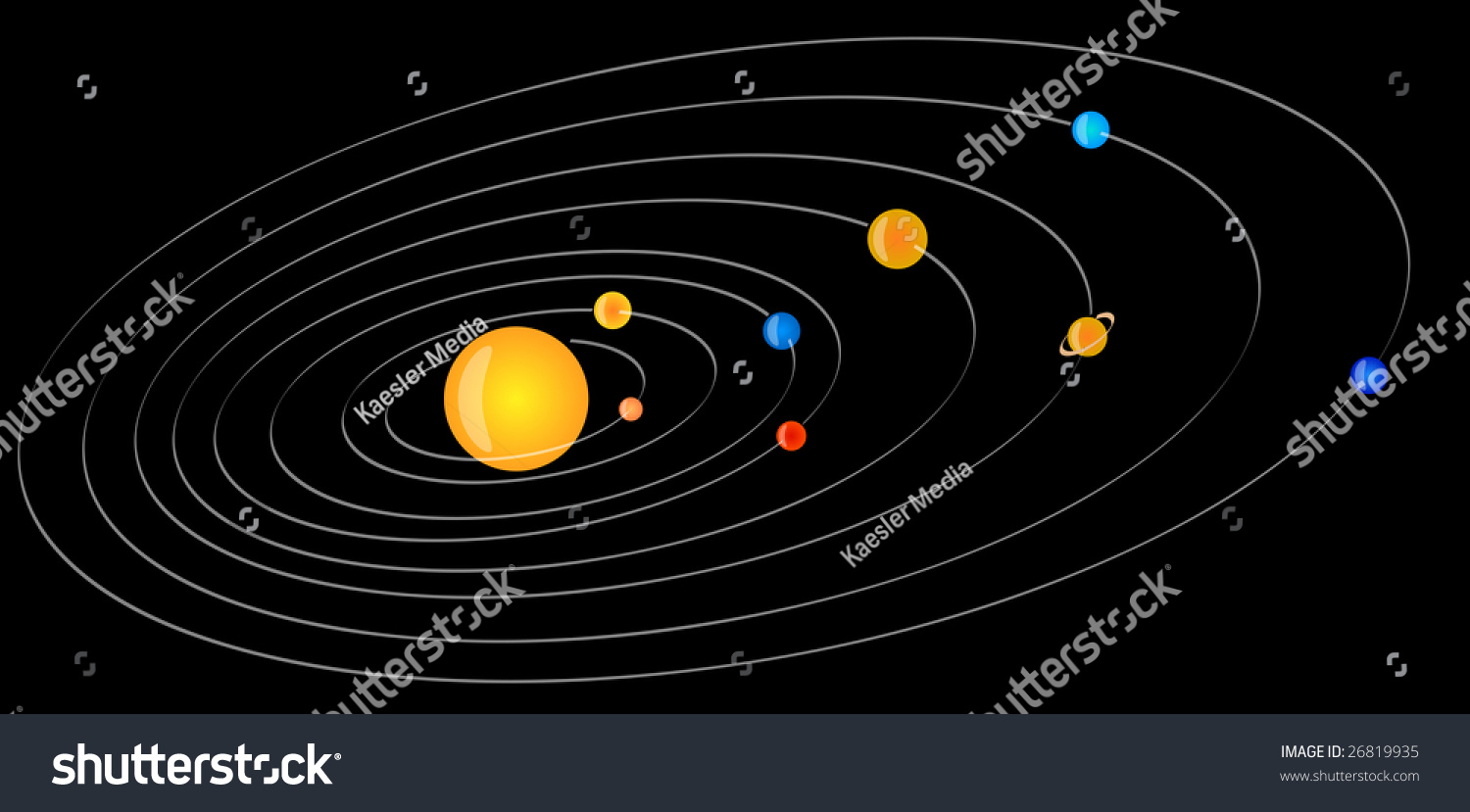 Depiction Representation Sun All Planets Our Stock Illustration 26819935 Shutterstock 1864