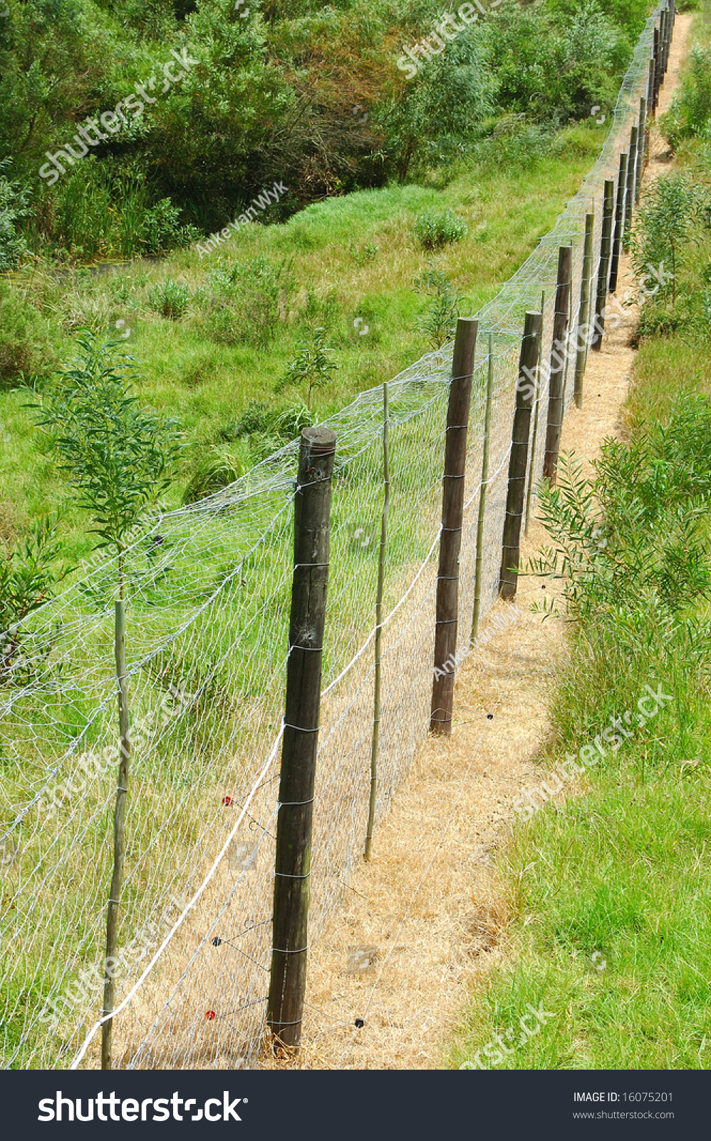 Electric fence for wild animals