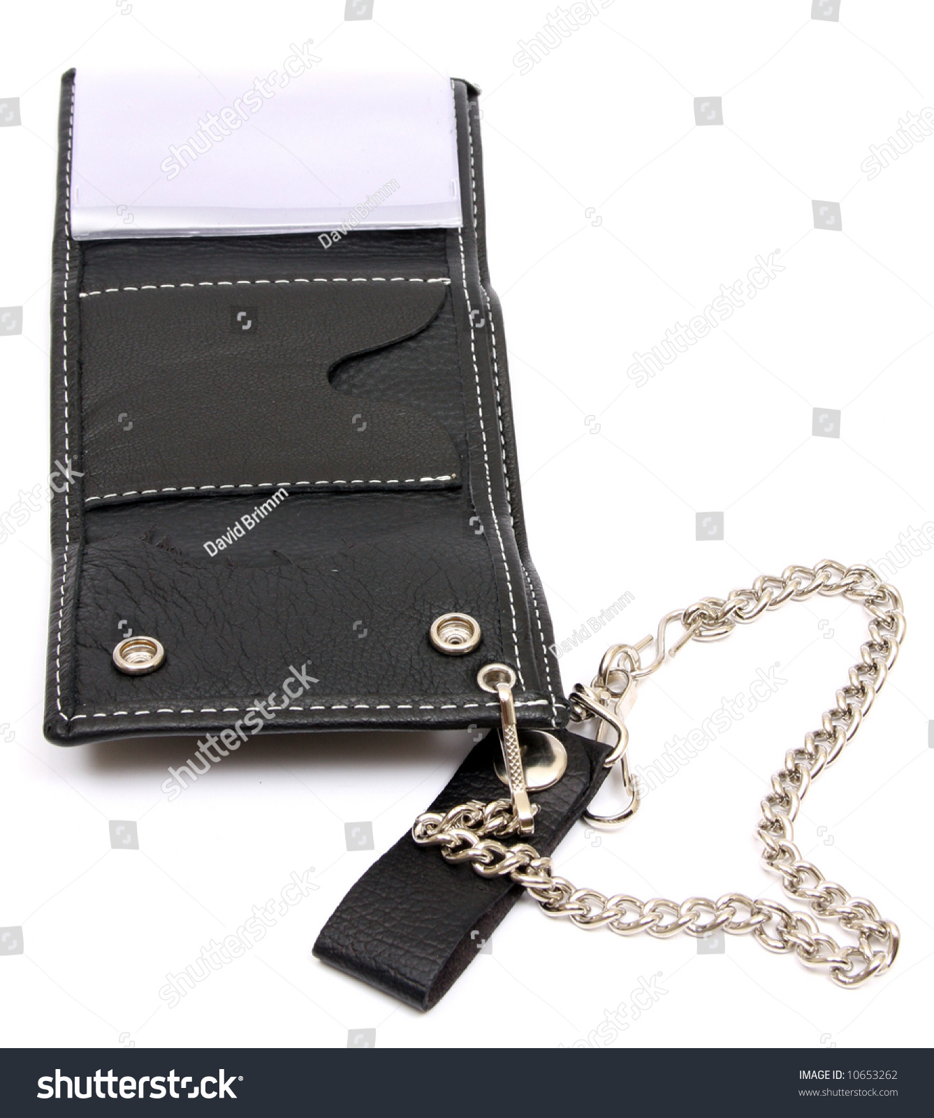 A Leather Mens Wallet With Wallet Chain Attached. Stock Photo 10653262 : Shutterstock