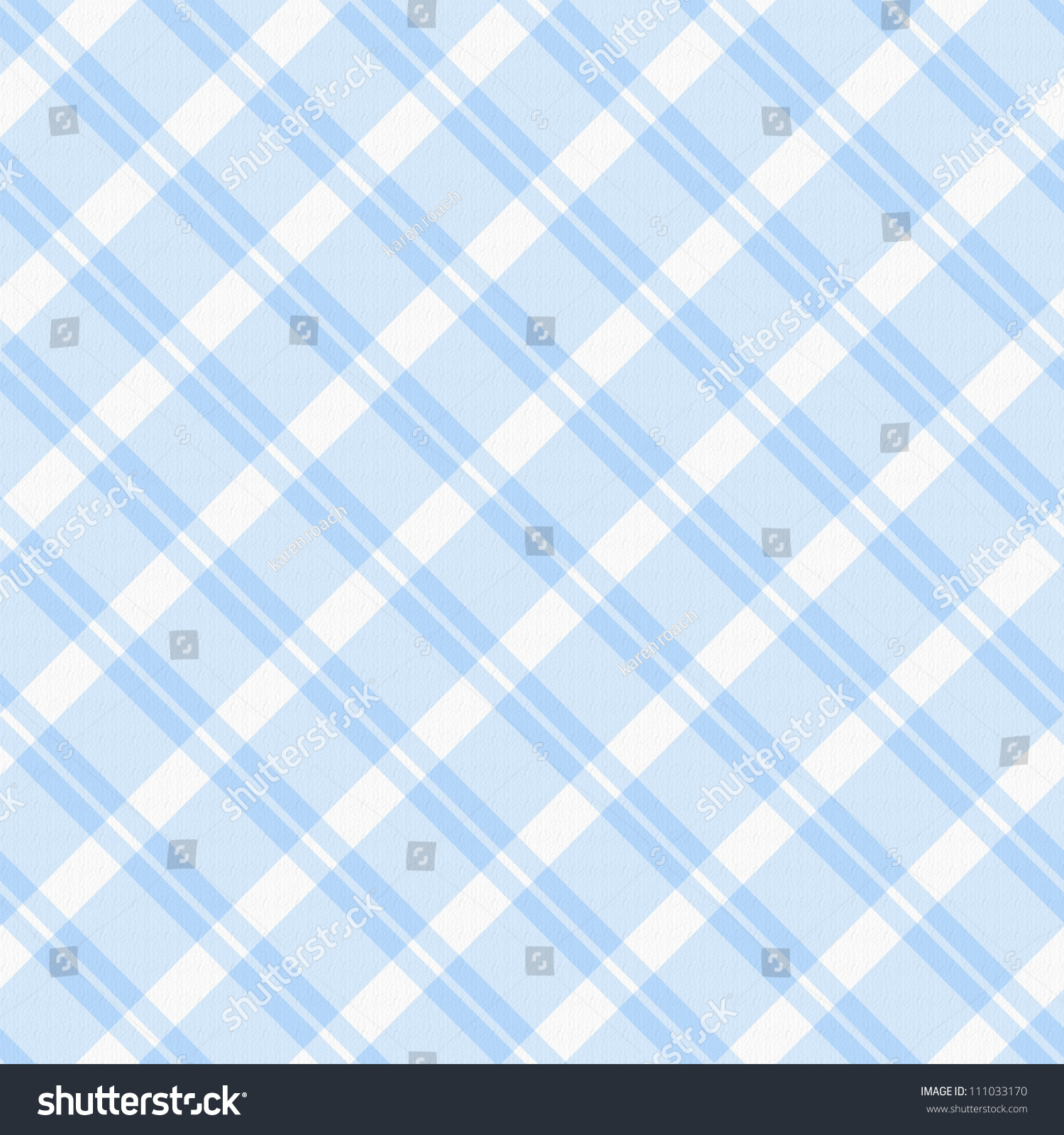 A Light Blue Plaid Fabric Background That Is Seamless Stock Photo