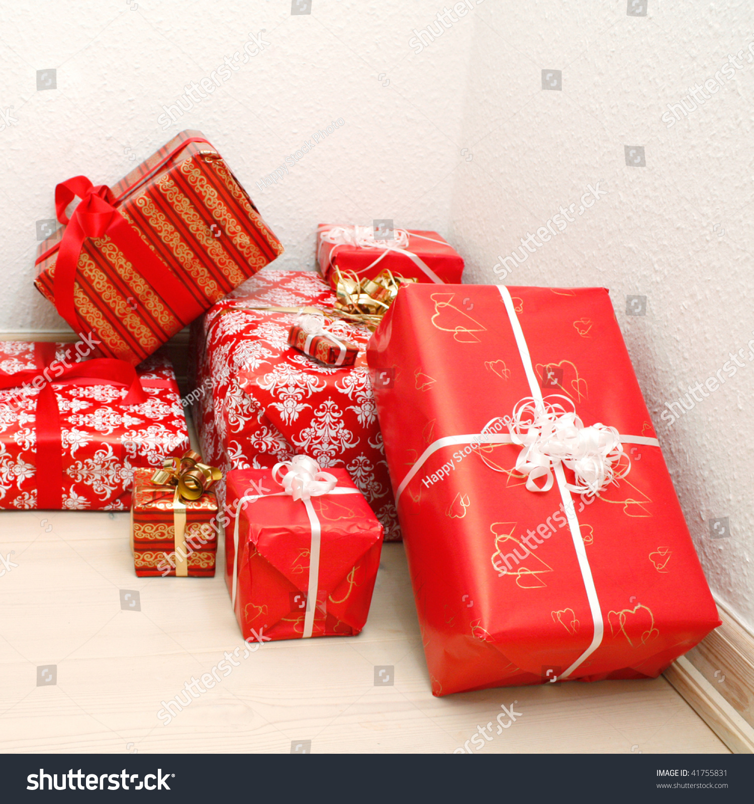 A Lot Of Christmas Presents Stock Photo 41755831 Shutterstock