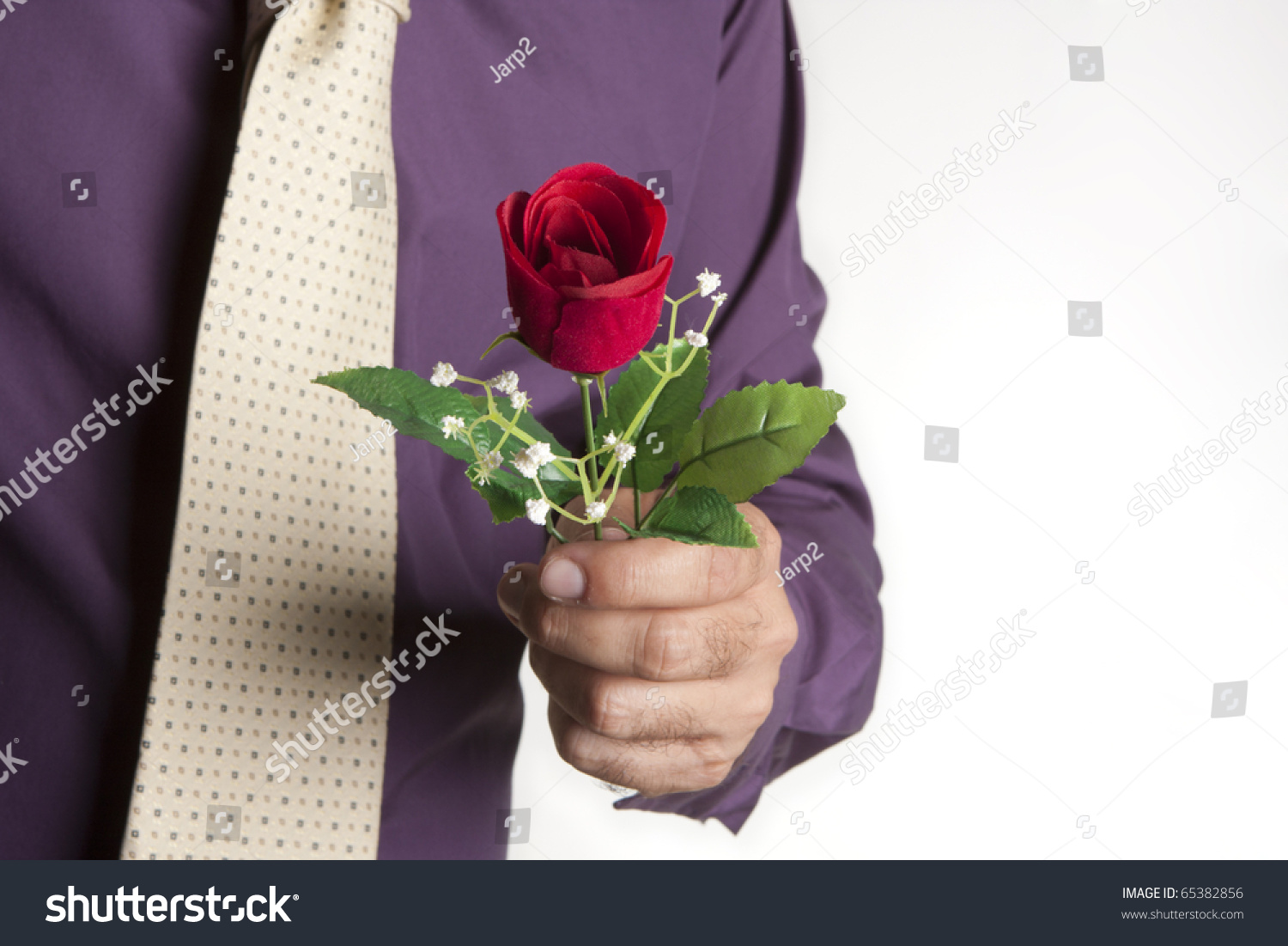 Man Giving Rose His Beloved Stock Photo 65382856 Shutterstock