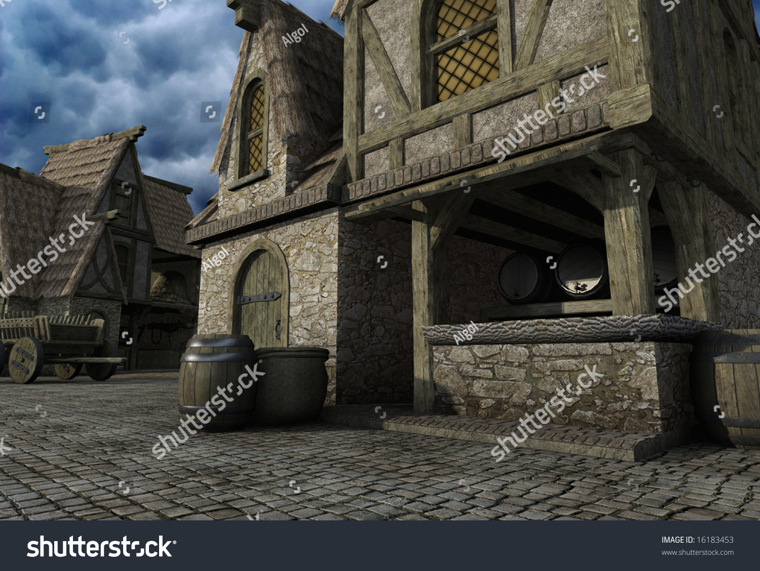 a-medieval-city-shop-on-a-cobbled-street-stock-photo-16183453