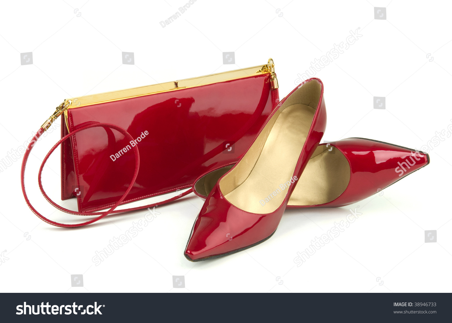 red shoes and handbags to match