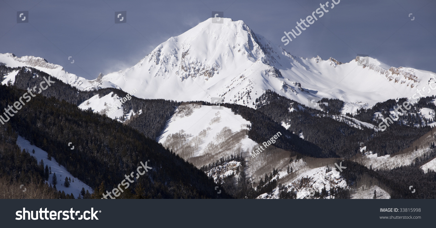 The Peak Is Centered On A Mountain Ridge A Panorama View Of Mt Daly In The Elk Range In Colorado