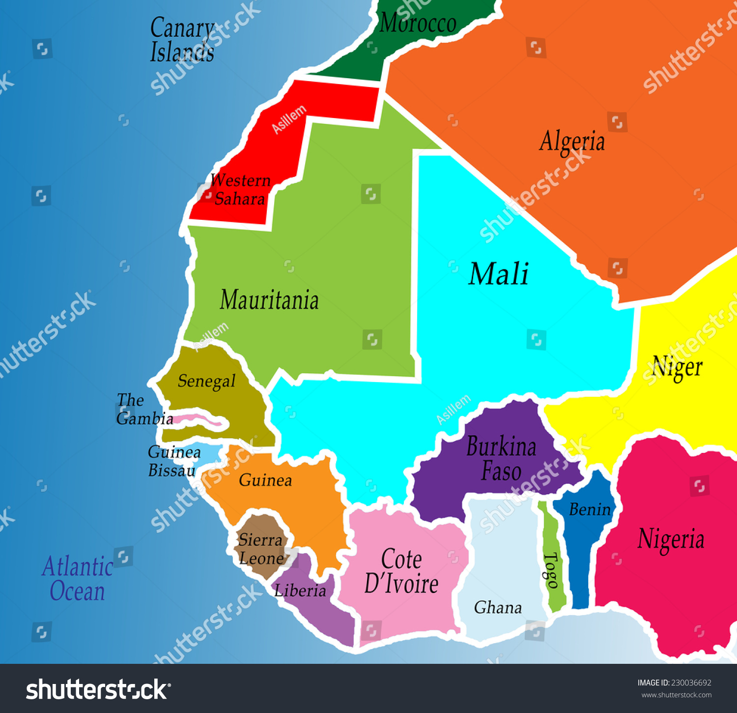 Colorful Physical Map Of Africa 62