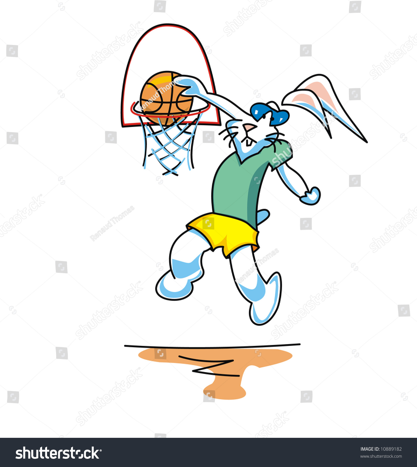 A Rabbit Playing Basketball Stock Photo 10889182 Shutterstock