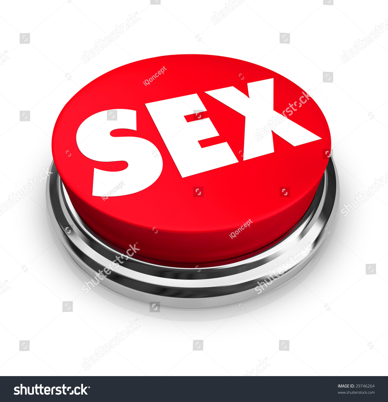Red Button Word Sex On Stock Illustration 29746264