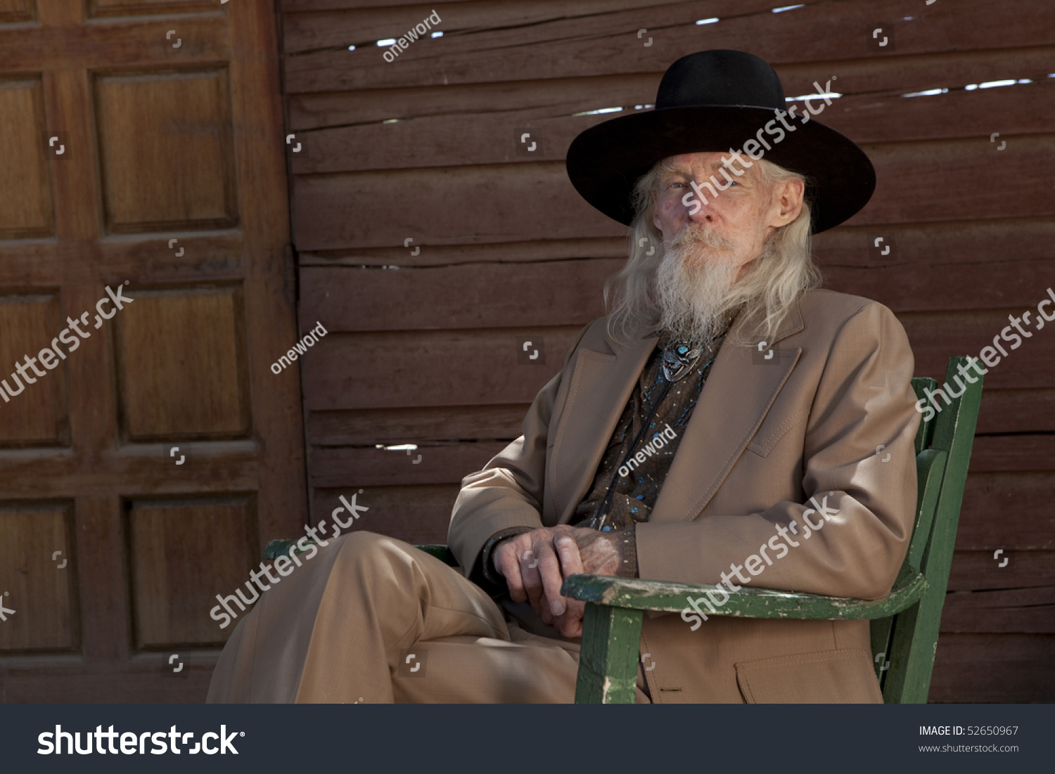 Senior Gentleman Wearing Western Style Suit Stock Photo 52650967