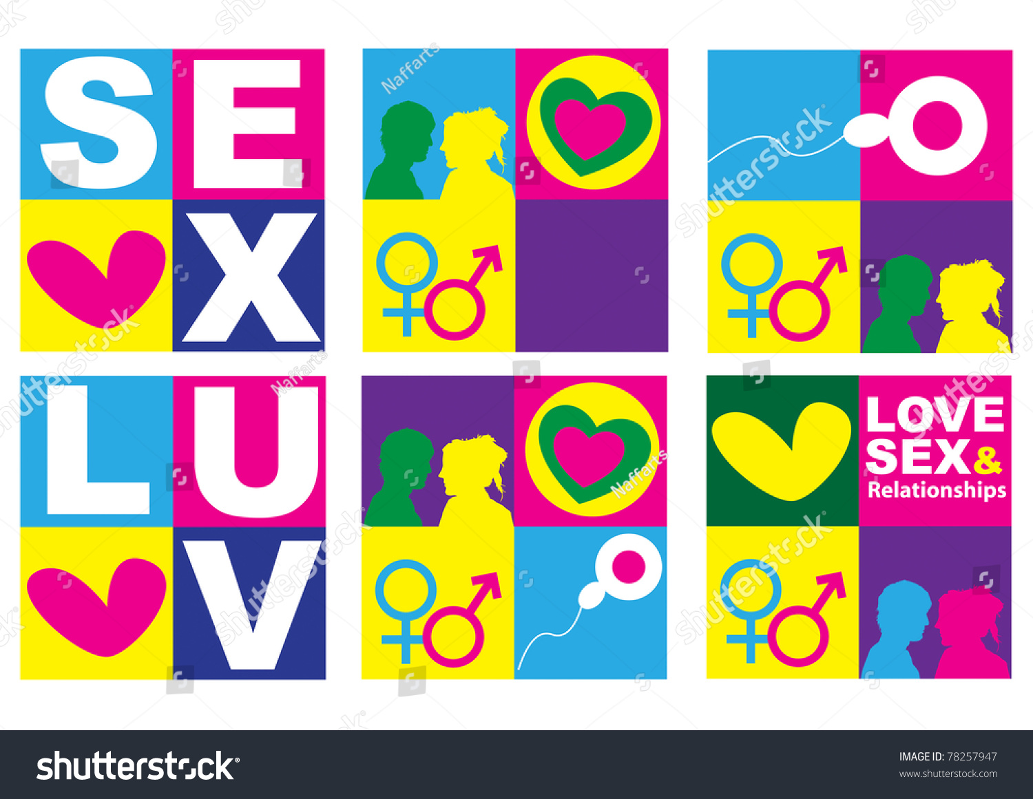 A Set Of Six Graphic Representations Of Sex Love And Relationships Between Man And Women In The 2241