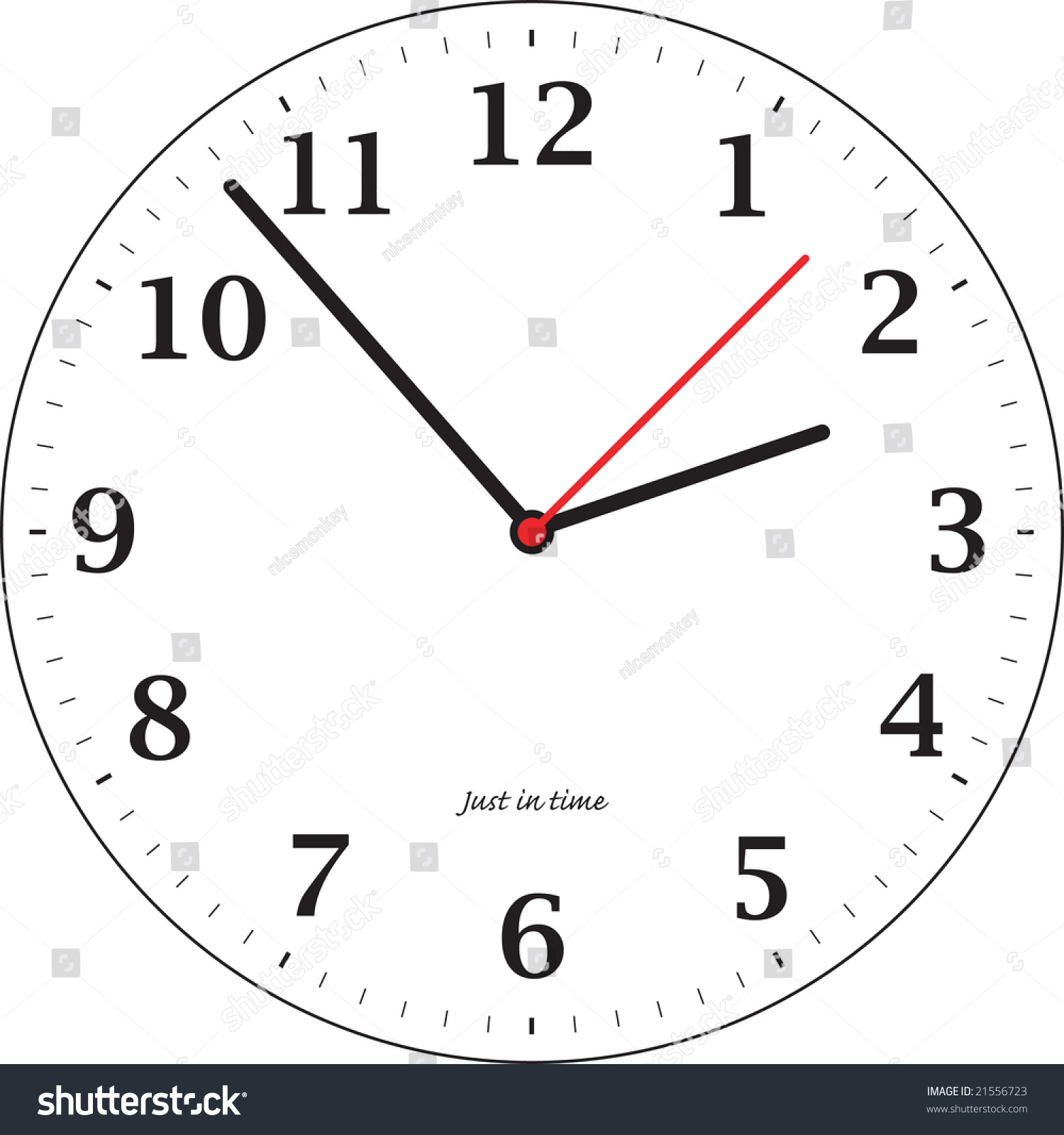 Worksheet Clock For Teaching a simple illustrated clock for teaching the time stock photo save to lightbox
