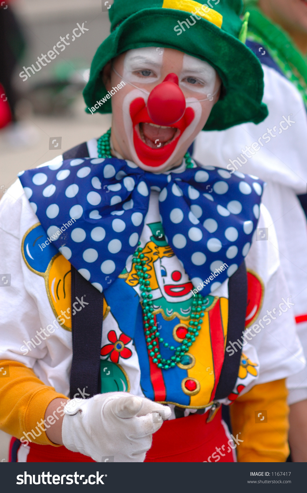 A Smiling Clown In St.patrick Parade Atlanta 2006 Stock Photo 1167417 