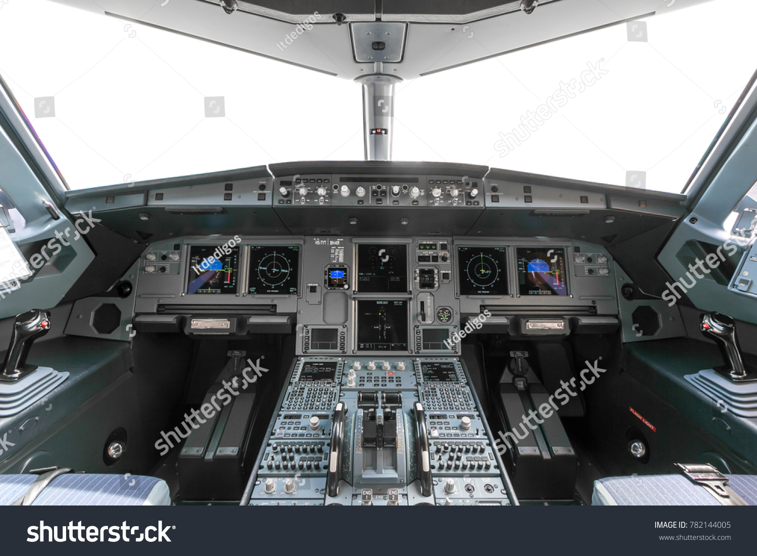 View Cockpit Large Commercial Airplane Cockpit Stock Photo Edit Now