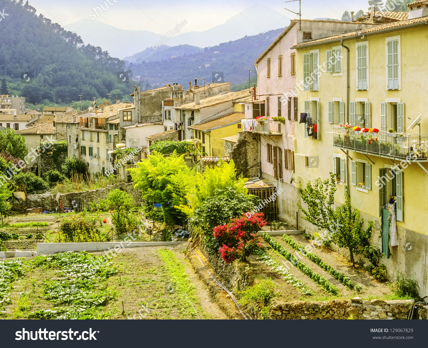 A Village With Old Houses In France Stock Photo 129067829 : Shutterstock