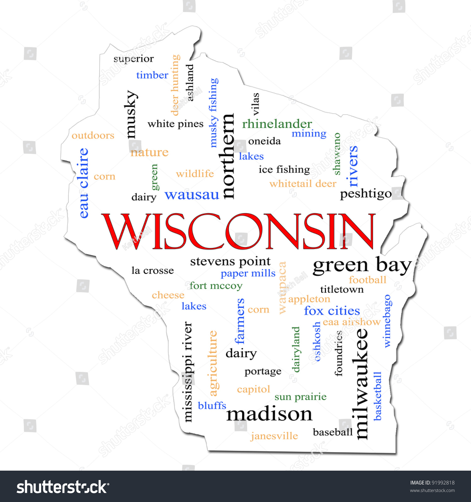 clipart map of wisconsin - photo #24